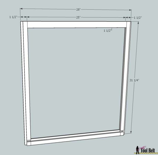 Bathroom faceframe dado full htb Her Tool Belt