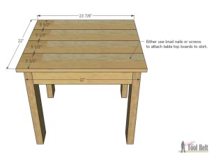 Simple Kid's Table and Chair Set - Her Tool Belt