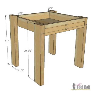 Simple Kid's Table and Chair Set - Her Tool Belt