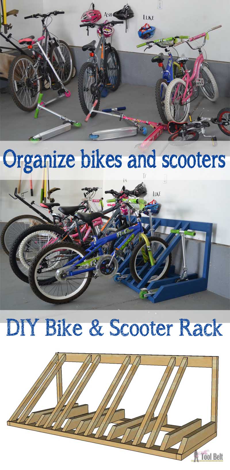 garage bike rack diy