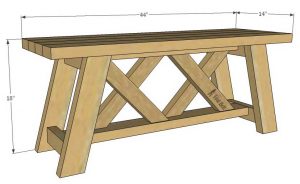 Build an Easy 2x4 Double X Bench - Her Tool Belt