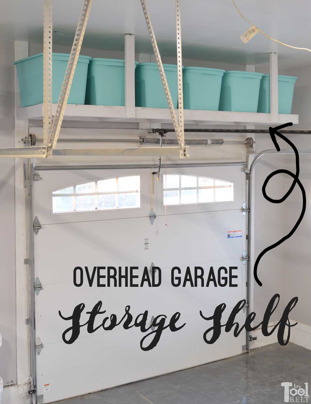 Overhead Garage Storage Shelf - Her Tool Belt
