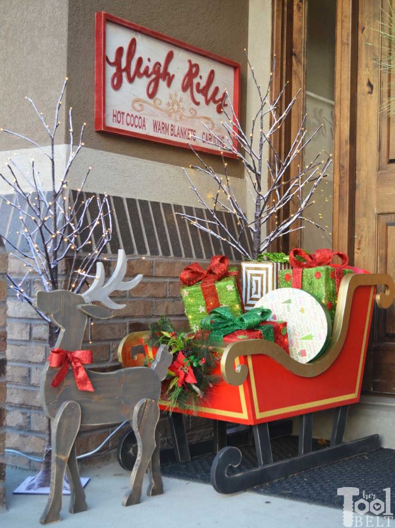 Sleigh Rides Wood Sign - Her Tool Belt