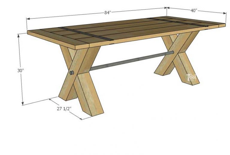 Super Chunky X Table Plans - Her Tool Belt