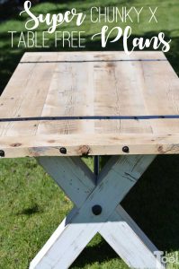 Super Chunky X Table Plans - Her Tool Belt