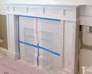 White Craftsman Mantel And Shiplap Wall Makeover - Her Tool Belt