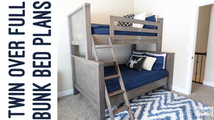 Farmhouse Style Twin over Full Bunk Bed Plans - Her Tool Belt