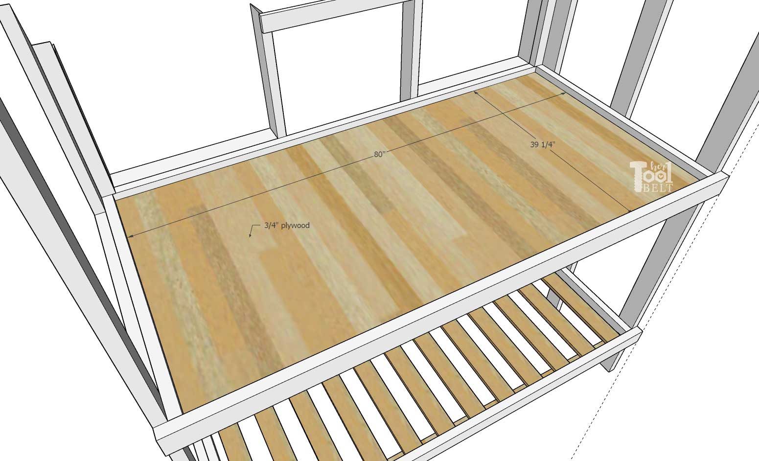 bunk bed mattress support plywood