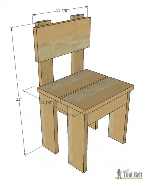 small wooden kids chair