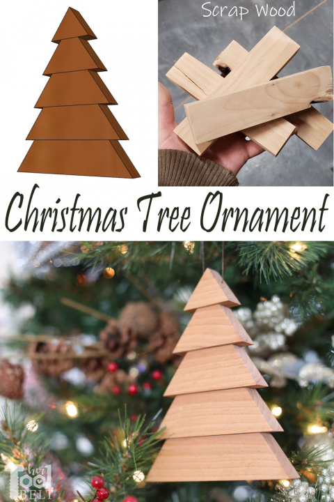 Scrap Wood Christmas Tree Ornaments - Her Tool Belt